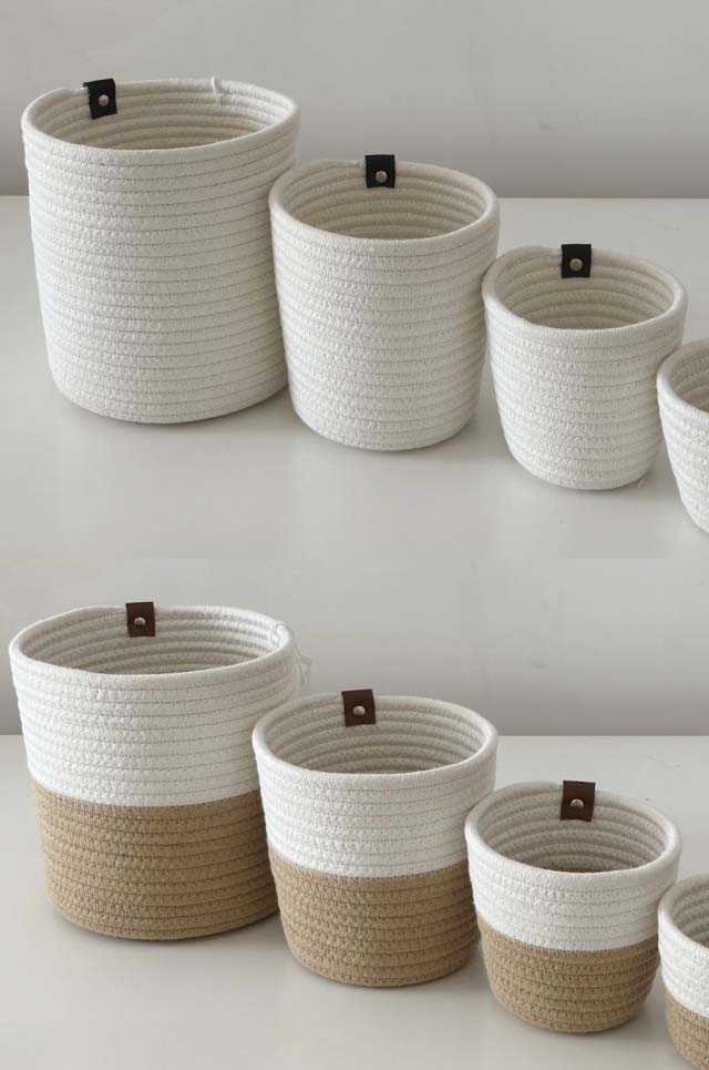 Woven Rope Storage Basket 13